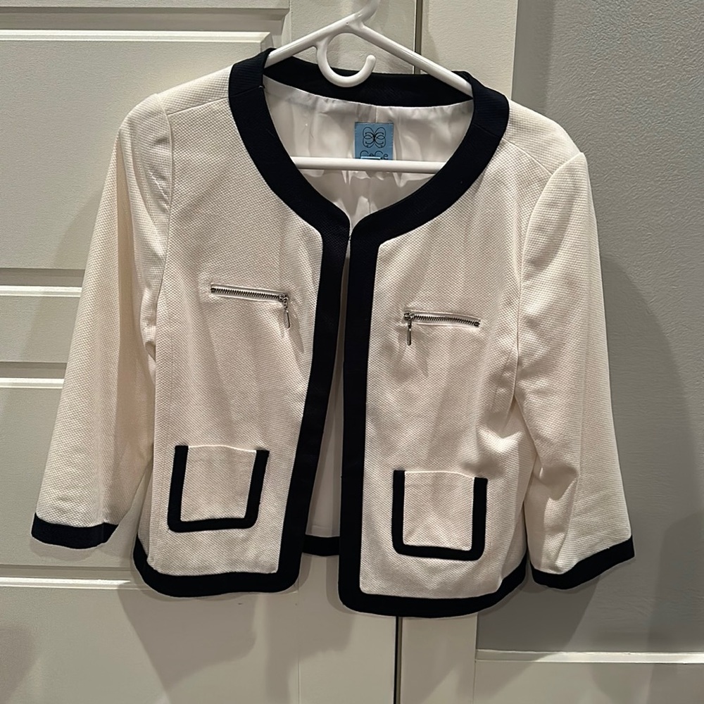 Cece White suit jacket